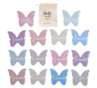 Paquete de 14 tarjetas de hito de acrílico para bebé, accesorios para fotos con forma bonita, juguetes de memoria para el crecimiento del recién nacido, registro de crecimiento del bebé