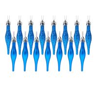 Paquete de 15 adornos navide os con forma de gota de 8,5 cm de Christmas Concepts - Dise o mate y brillante - Adornos navide os (azul rey)