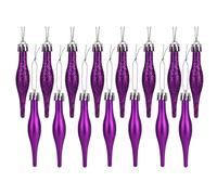 Paquete de 15 adornos navide os con forma de gota de 8,5 cm de Christmas Concepts - Dise o mate y brillante - Adornos navide os (morados)
