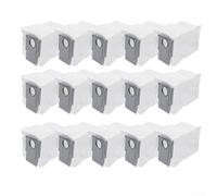 Paquete de 15 bolsas de polvo para Roborock QV 35A QV 35S para qrevo S5V para saros 10R - Bolsas de aspiradora de repuesto de alta capacidad con filtración avanzada para estación de vaciado automático