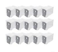 Paquete de 15 bolsas de polvo para Roborock QV 35A QV 35S para qrevo S5V para saros 10R, bolsas de eliminación automática de suciedad, ajuste de tela no tejida
