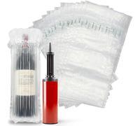 Paquete de 15 botellas hinchables, bolsas de columna de aire para un transporte seguro, ideal para botellas de vino, botellas de vidrio y objetos frágiles, incluye bomba de aire, alta estabilidad y