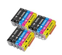 Paquete de 15 Cartuchos de Tinta compatibles con impresoras PGI-525 CLI-526 Modelos IP4850 IP4950 IX6550 MG5150 MG5250 MG5350 MX715 MX885 MX895(3SET)