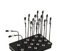 Paquete de 15 clips de pintura modelo con puntas de goma, flexibles para clips de cocodrilo para aerógrafo en miniatura, abrazaderas de pulverización de metal con caja de almacenamiento, color negro