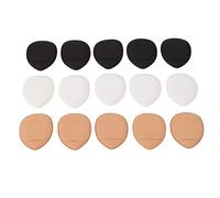 Paquete de 15 esponjas para polvo con correa de soporte para los dedos, borla de esponja en polvo, mini esponja triangular con cajas de almacenamiento, para base, corrector, crema de reparación