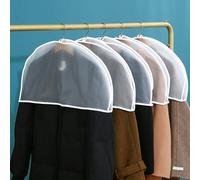 Paquete de 15 fundas transparentes para los hombros, protectores de trajes, fundas de polvo transpirables para ropa, bolsas de plástico para almacenamiento de ropa, abrigos, chaquetas, vestidos,