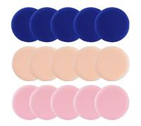Paquete De 15 Herramientas De Maquillaje Redondas Para Polvo, Esponja Para Maquillaje, Aplicador De Polvo Suave, Reutilizable