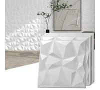 Paquete de 15 paneles de pared 3D, azulejos de pared de PVC de diamante 3D para sala de juegos, sala de estar, lavadero, cocina, 11.8 x 11.8 pulgadas