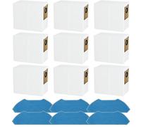 Paquete de 15 paños de repuesto compatibles con Lefant M2 Plus/M2 Pro/M2S Pro Robot Partes de accesorios, 9 bolsas de polvo y 6 paños de fregona