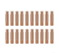 Paquete de 15 puntas de contacto de soldadura M6 x 24 mm compatibles con antorcha MB15AK MIG de cobre resistente a altas temperaturas (1,0 mm)