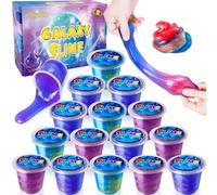 Paquete de 15 Slime de Galaxia, Recuerdos de Fiesta para niños, Paquete de Slime elástico y no pegajoso, Juguete ara niños y niñas de 5 a 12 años