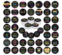 Paquete de 150 fichas de afirmación positiva con 50 dichos motivacionales de plástico impermeable para premios de aliento en el aula, doble cara impresa, 1.57 pulgadas (estilo clásico)