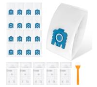 Paquete de 16 bolsas para aspiradora Miele Hyclean Gn [Classic C1 Complete C2 Complete C3, S2 S4 S5 S6 S8] con 5 motores y 5 filtros de escape sustituyen a 9917730 12281680