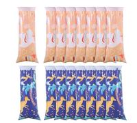 Paquete de 16 bolsas para vómito desechables gruesas y a prueba de fugas de 1000 ml, adecuadas para niños y se pueden usar en automóviles, viajes, aviones y emergencias (Dinosaurios + Unicornios)