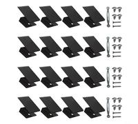Paquete de 16 clips para panel de ventana para madera contrachapada de 1/2 pulgada, abrazaderas de acero resistentes con asas para tableros de ventanas de tormenta (negro)