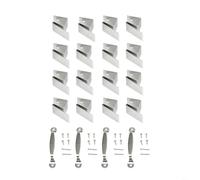 Paquete de 16 clips para ventana de huracán para paneles de madera contrachapada de 1/2 pulgada con 4 asas, soportes de tormenta de acero al carbono negro para una protección segura de la tabla