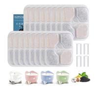 Paquete de 16 filtros de fuente de agua para gatos, filtros de repuesto de triple acción para dispensador Catit Pixi de 2.5 L con 4 tubos de bomba