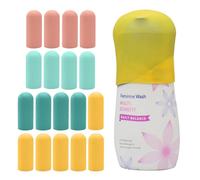 Paquete de 16 Fundas de Silicona para Botellas, Mangas elásticas para Evitar Fugas, Accesorios de Viaje, Esenciales para Mujeres y Hombres, Coloridas