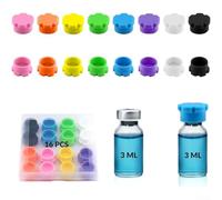 Paquete de 16 fundas reutilizables para viales de 3 ml con diseño a prueba de fugas para almacenamiento controlado y gestión de muestras líquidas y reactivos (16 piezas)