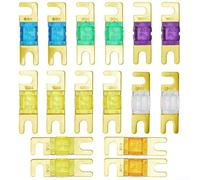 Paquete de 16 fusibles electrónicos de 20 A a 150 A CC 32 V para barco, RV, camión, audio y video, sistemas de distribución de energía