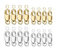 Paquete De 16 Hebillas De Joyería, Cierre De Langosta Con Anillo De Salto, Hebilla De Conexión Para Collar Y Pulsera, Hebilla De Joyería De Doble Cara, Accesorios De Joyería Diy