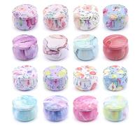 Paquete de 16 tarros de velas para hacer velas, tarros para hacer velas de 4 onzas, contenedor de latas de metal vacío con tapas para almacenamiento en seco, especias para dulces