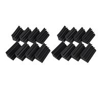 Paquete de 16 trampas acústicas de espuma de pared para aislamiento acústico de graves de 4.6 x 4.6 x 9.5 pulgadas (16 unidades, negro)