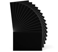 Paquete de 16 vinilos de transferencia de calor negros de 12 x 10 pulgadas, vinilo de transferencia de calor HTV para máquina de prensa de calor Cricut, hojas de vinilo negro para diseño de bricolaje