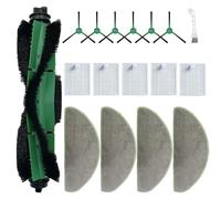 Paquete de 17 kits de accesorios para aspiradora iRobot Roomba 104 Combo/ 105 Vac/ 105 Combo/ 105Combo+/ Q052, piezas de repuesto 1 cepillo principal, 5 filtros HEPA, 6 cepillos laterales, 4 bolsas de
