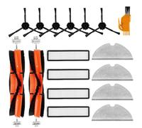 Paquete de 17 piezas de repuesto compatibles con accesorios de aspiradora Dreame D9 D9 Max L10 Pro, robot aspirador Trouver Finder que incluye 2 cepillos principales, 6 cepillos laterales, 4 filtros,