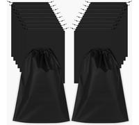 Paquete de 18 bolsas de zapatos para viajes, bolsas de viaje de 11.8 x 15.7 pulgadas para empacar, bolsa de viaje para zapatos, bolsas de almacenamiento para hombres y mujeres, Negro -, Negro paquete