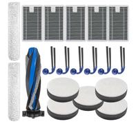 Paquete de 19 piezas de repuesto compatibles con ECOVACS DEEBOT X12 OMNICYCLONE Robot Aspirador y Mopa, 1 cepillo de rodillo, 2 mopas de rodillo, 5 filtros HEPA, 6 cepillos laterales, 5 juegos de