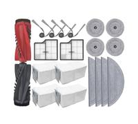 Paquete de 19 piezas de repuesto para aspiradora robótica Roborock Saros 10, incluye 1 cepillo principal, 4 cepillos laterales, 2 filtros, 4 bolsas de polvo, 4 trapos pequeños, 4 trapos grandes, robot