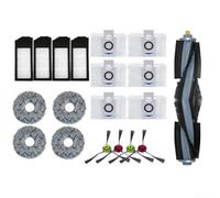 Paquete de 19 piezas de repuesto para Ecovacs para Deebot para X1 para Omni Turbo, cepillos laterales principales, paños de fregona, kit de bolsas de polvo compatible con T10 para Omni y para