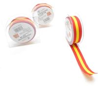 paquete de 2. 1 cm x 2 metros. 4 metros total. cinta bandera española rollo de tela para artes y manualidades. coser tela. Decoración de la bandera de España.
