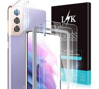 [Paquete de 2+3] LϟK Diseñado para ser compatible con Samsung Galaxy S21 5G (no para S21 Plus), paquete de 2 protectores de pantalla de vidrio