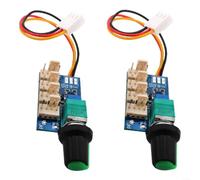 Paquete de 2 4 canales para controlador de ventilador pwm, interruptor regulador manual de 12 V CC con perilla, ajuste 0 para refrigeración de chasis de CPU de PC, placa compacta de 36 x 23 mm (C)