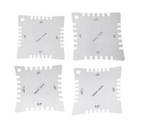 Paquete de 2/4 medidores profesionales de radio de cuello de guitarra con textura de acero para una medición precisa y una óptima jugabilidad