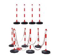 Paquete de 2 a 10 conos de señalización vial de 86 cm (34 pulgadas), con base de goma negra con peso, cadena de plástico, collares reflectantes desmontables(Yellow+Black,10posts)