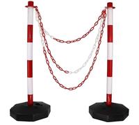 Paquete de 2 a 10 conos de señalización vial de 86 cm (34 pulgadas), con base de goma negra con peso, cadena de plástico, collares reflectantes desmontables(Yellow+Black,2 posts)