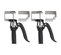 Paquete de 2 abrazaderas de panel de cajón para instalación de fijación de cajones de gabinete, clips curvados y en forma de U de acero inoxidable para carpintería, cierre tipo prensa