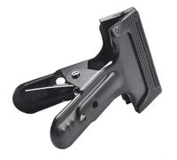 Paquete de 2 abrazaderas de resorte resistentes con boca ancha y almohadillas de goma para soportes de fondo de fotografía, iluminación de estudio, color negro, 11 cm