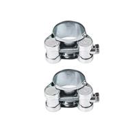 Paquete de 2 abrazaderas de tubo reforzadas fuertes de 23-25 mm, sujetadores de abrazadera de manguera de tubo de acero galvanizado (2 unidades, 23-25 mm)