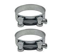 Paquete de 2 abrazaderas de tubo reforzadas fuertes de 86-91 mm, sujetadores de abrazadera de manguera de tubo de acero galvanizado (2 unidades, 86-91 mm)