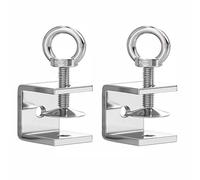 Paquete de 2 abrazaderas en C, pernos de ojo de acero inoxidable 304, abrazadera de tigre, apertura de mandíbula ancha, clip universal ajustable de escritorio para carpintería, soldadura, escritorio