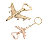 Paquete De 2 Abridores De Botellas Modelo De Avión, Abridor De Botellas De Metal, Abridor De Botellas De Juguete Aeroespacial, Regalo Para Amantes De Los Pilotos, Abridor De Botellas Creativo