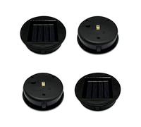 Paquete de 2 accesorios de repuesto luz solar; caja batería solar, accesorios electrónicos de farol, bombillas LED; apto luces colgantes aire libre, jardín, decoración patio (luz blanca cálida)
