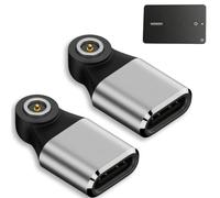 Paquete de 2 adaptadores de cargador para UGREEN FineTrack Slim Wallet Track/Slim S (solo Samsung), tarjeta de seguimiento de cartera, convertidor de carga magnético USB-C de repuesto (plateado)