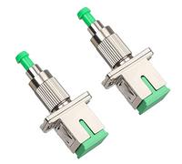 Paquete de 2 adaptadores de fibra óptica - monomodo FC/APC macho a SC/APC hembra Conector Simplex híbrido óptico/acoplador, adaptador tipo brida