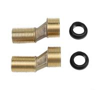 Paquete de 2 adaptadores de grifo de ducha ajustables tipo S que conectan roscas G1/2 a G3/4 para instalaciones de grifo montado en la pared en baños y cocinas